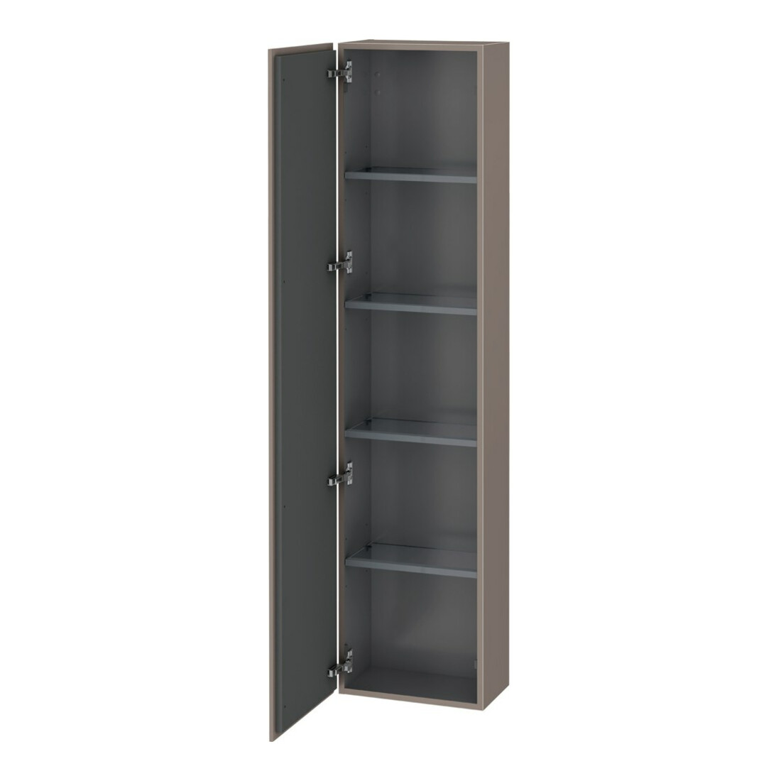 Duravit Hochschrank L-Cube 40x24,3x176cm, Tür links, basalt matt