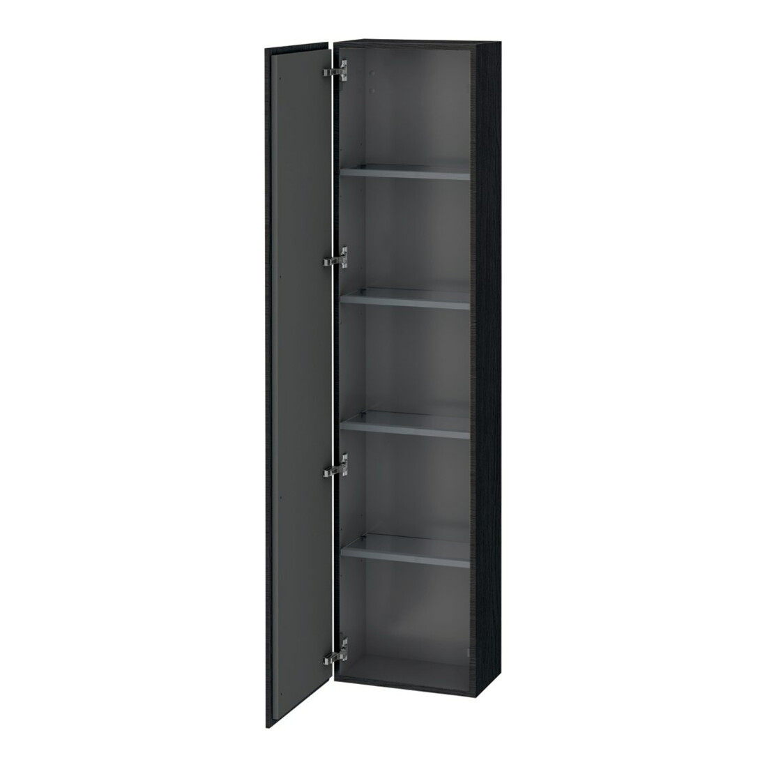 Duravit Hochschrank L-Cube 40x24,3x176cm, Tür links, Eiche schwarz