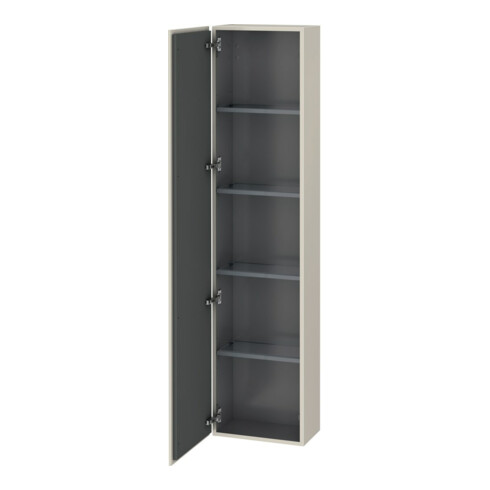 Duravit Hochschrank L-Cube 40x24,3x176cm, Tür links, taupe matt