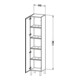 Duravit Hochschrank L-Cube 40x36,3x176cm, Tür links, Eiche schwarz