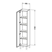 Duravit Hochschrank L-Cube 40x36,3x176cm, Tür re, mediterane eiche-2