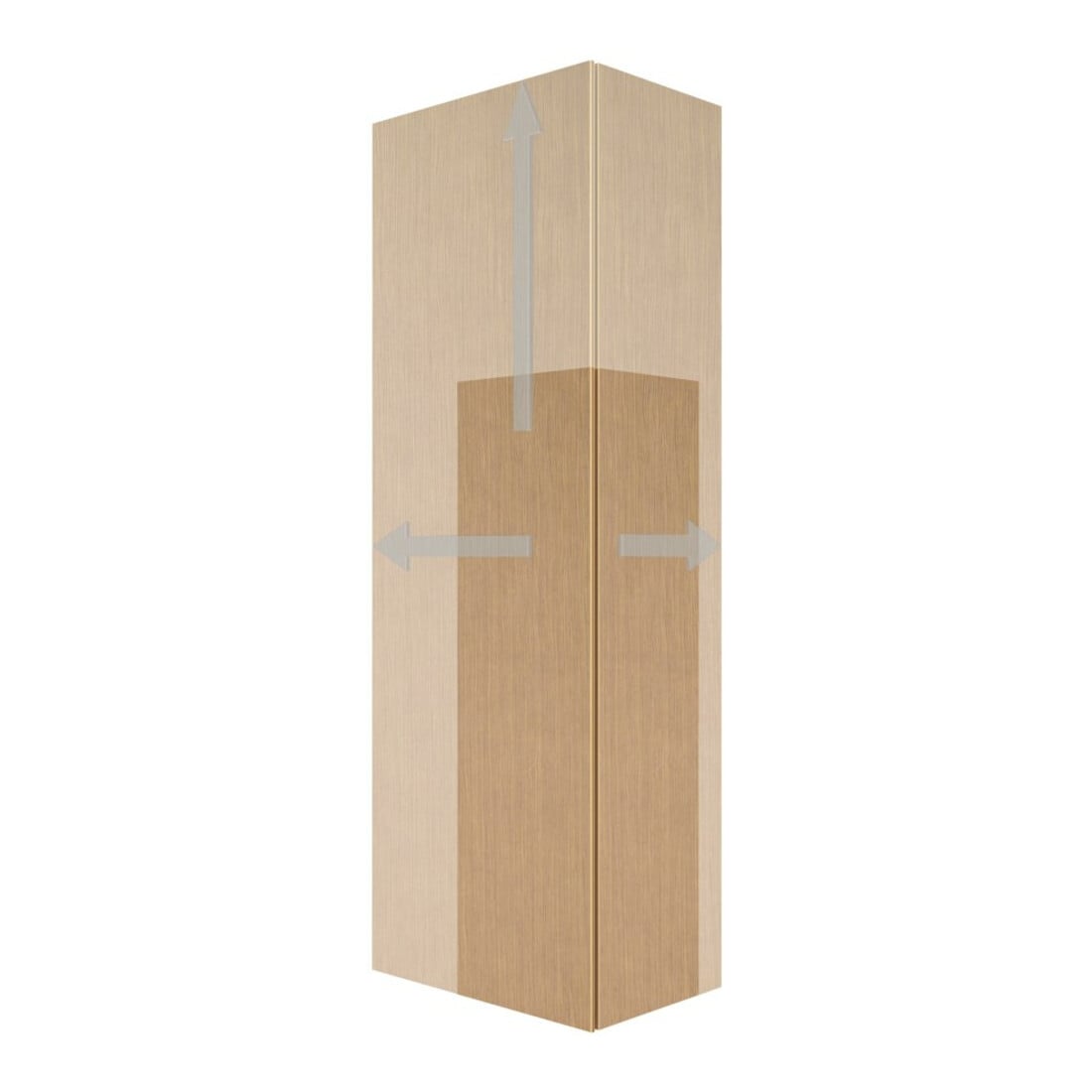 Duravit Hochschrank L-Cube 50x24,3x176cm, Tür links, Eiche natur