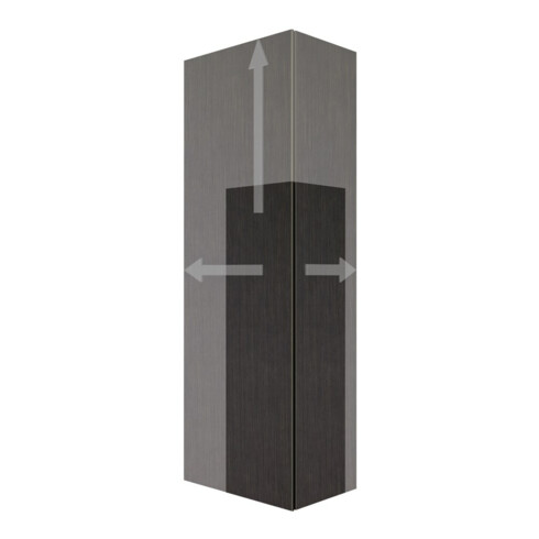 Duravit Hochschrank L-Cube 50x24,3x176cm, Tür links, Eiche schwarz