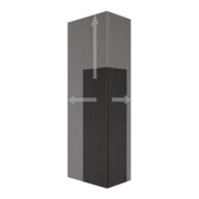 Duravit Hochschrank L-Cube 50x24,3x176cm, Tür links, Eiche schwarz