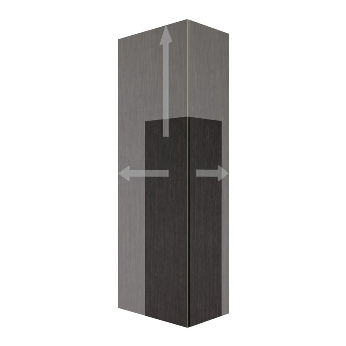 Duravit Hochschrank L-Cube 50x24,3x176cm, Tür links, Eiche schwarz