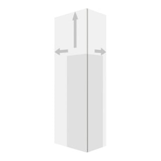 Duravit Hochschrank L-Cube 50x24,3x176cm, Tür links, weiß matt