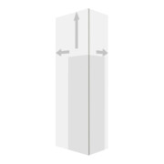 Duravit Hochschrank L-Cube 50x24,3x176cm, Tür links, weiß matt