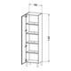Duravit Hochschrank L-Cube 50x36,3x176cm, Tür li, eiche marmoriert