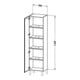 Duravit Hochschrank L-Cube 50x36,3x176cm, Tür li, mediterane eiche
