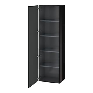 Duravit Hochschrank L-Cube 50x36,3x176cm, Tür li, schwarz Hochglanz