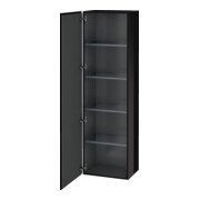 Duravit Hochschrank L-Cube 50x36,3x176cm, Tür li, schwarz Hochglanz