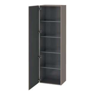 Duravit Hochschrank L-Cube 50x36,3x176cm, Tür links, basalt matt