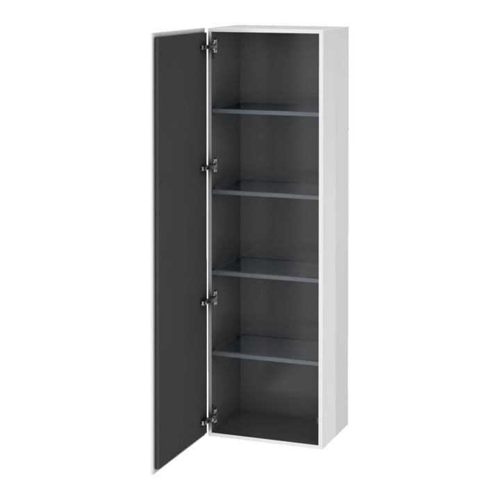 Duravit Hochschrank L-Cube 50x36,3x176cm, Tür links, basalt matt