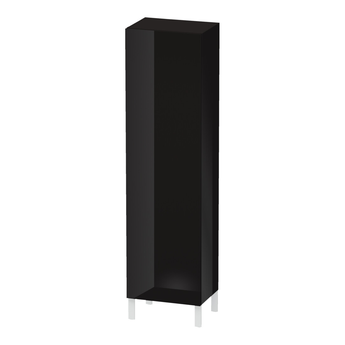 Duravit Hochschrank L-Cube 50x36,3x176cm, Tür re, schwarz Hochglanz
