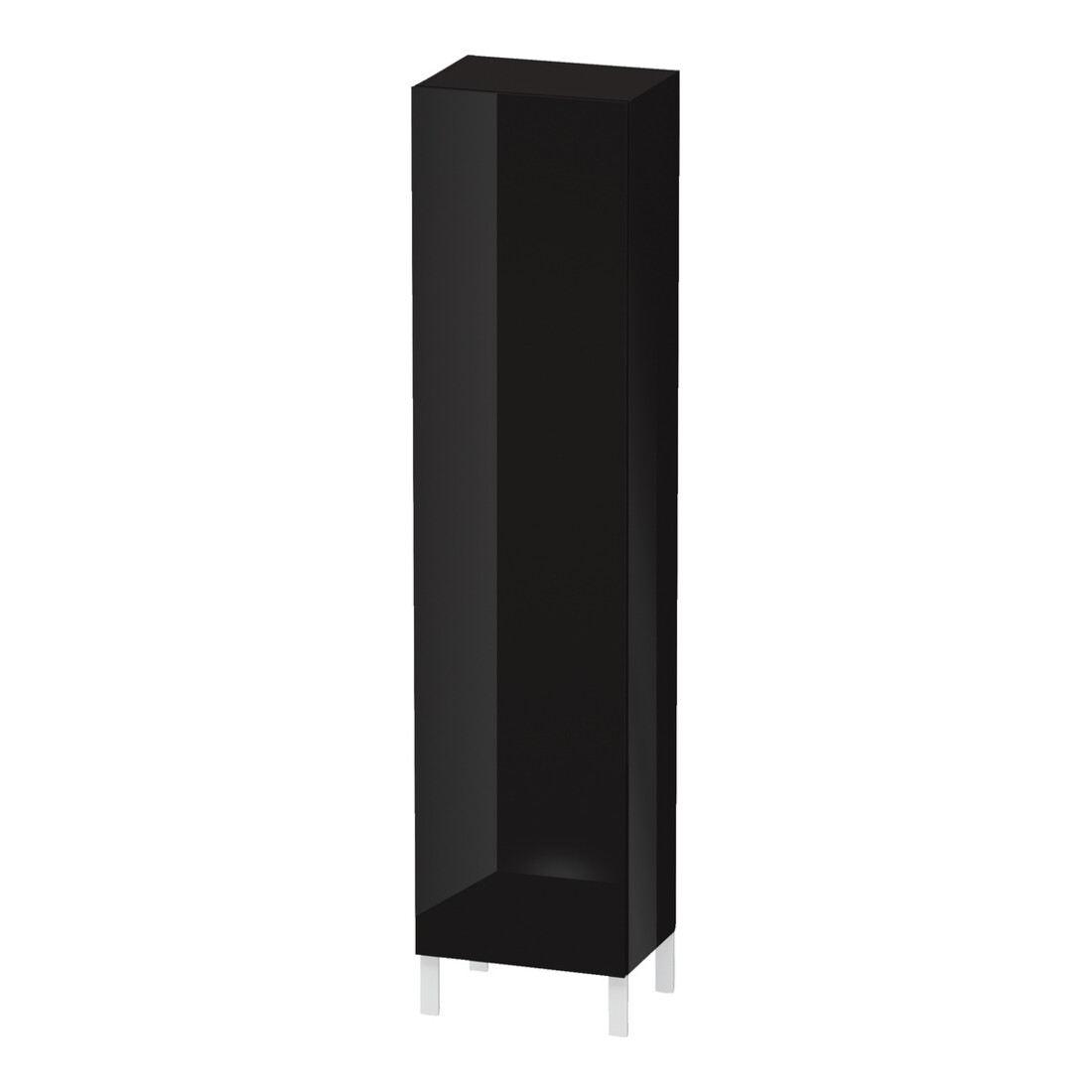 Duravit Hochschrank L-Cube individual, Tür links, schwarz Hochglanz