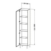 Duravit Hochschrank L-Cube individual, Tür rechts, graphit matt-5