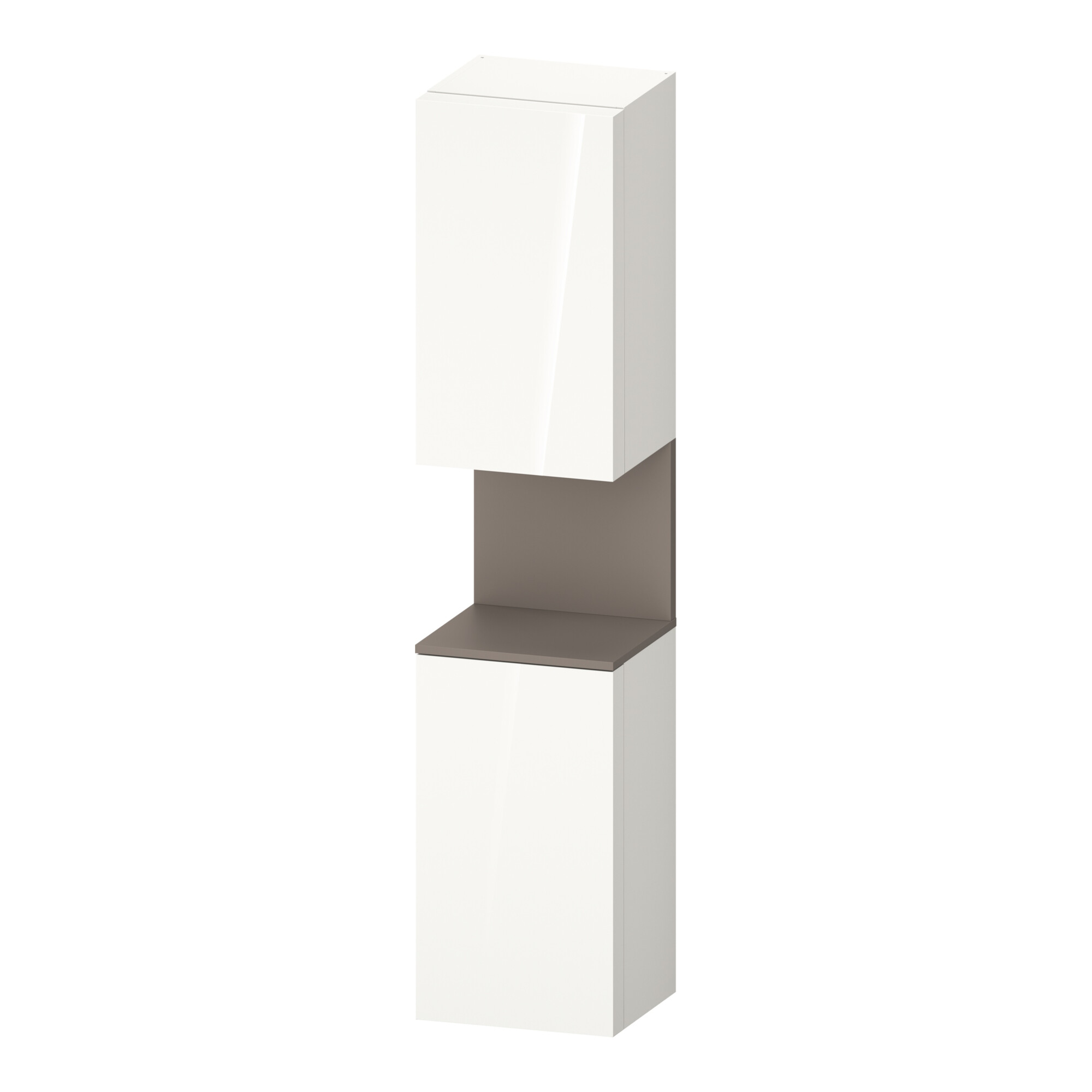 Duravit Hochschrank Qatego 40x36x1760cm, 2 T, An l, ba matt/we hgl