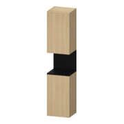 Duravit Hochschrank Qatego 40x36x1760cm, 2 T, An l, E schwarz/E Nat