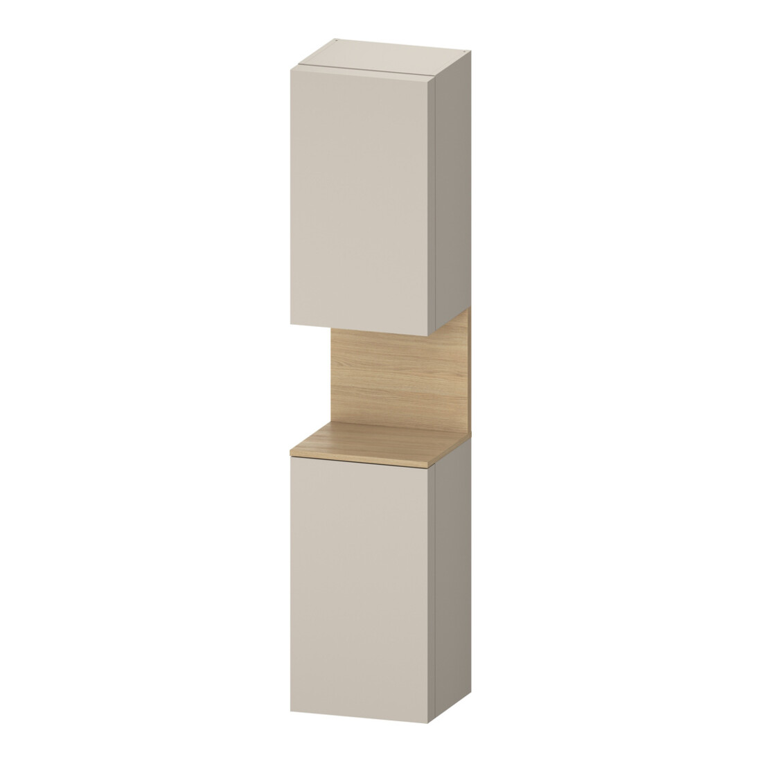 Duravit Hochschrank Qatego 40x36x1760cm, 2 T, An l, Ei nat/taupe ma