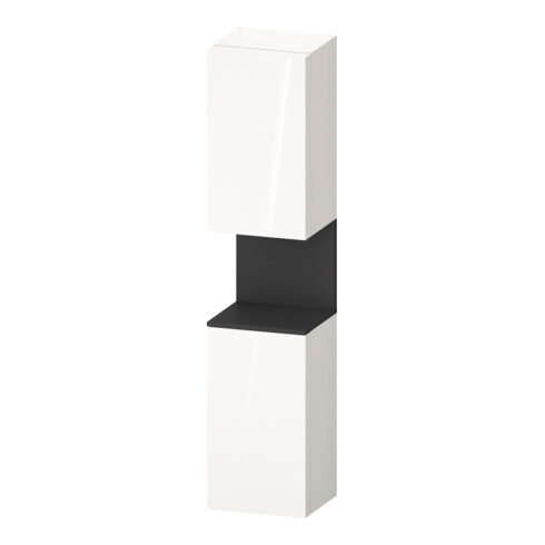 Duravit Hochschrank Qatego 40x36x1760cm, 2 T, An l, gra matt/we hgl