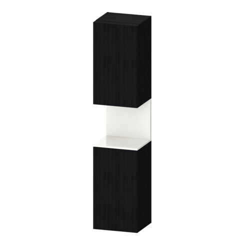 Duravit Hochschrank Qatego 40x36x1760cm, 2 T, An l, w hgl./Eiche sw