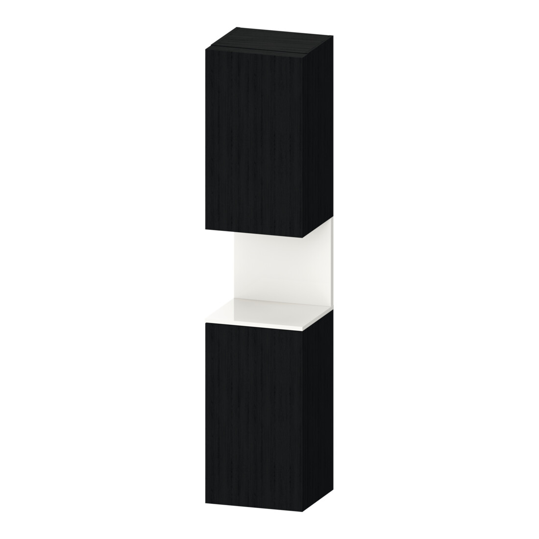 Duravit Hochschrank Qatego 40x36x1760cm, 2 T, An l, w hgl./Eiche sw