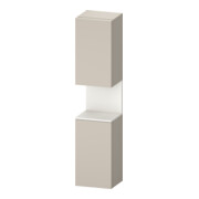 Duravit Hochschrank Qatego 40x36x1760cm, 2 T, An l, w matt/taupe ma