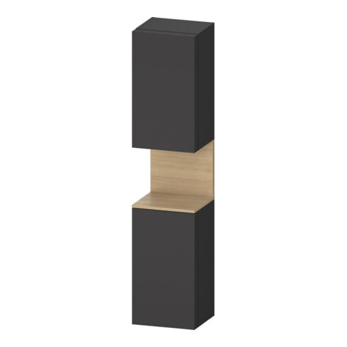 Duravit Hochschrank Qatego 40x36x1760cm, 2 T, An li, Ei nat/grap ma