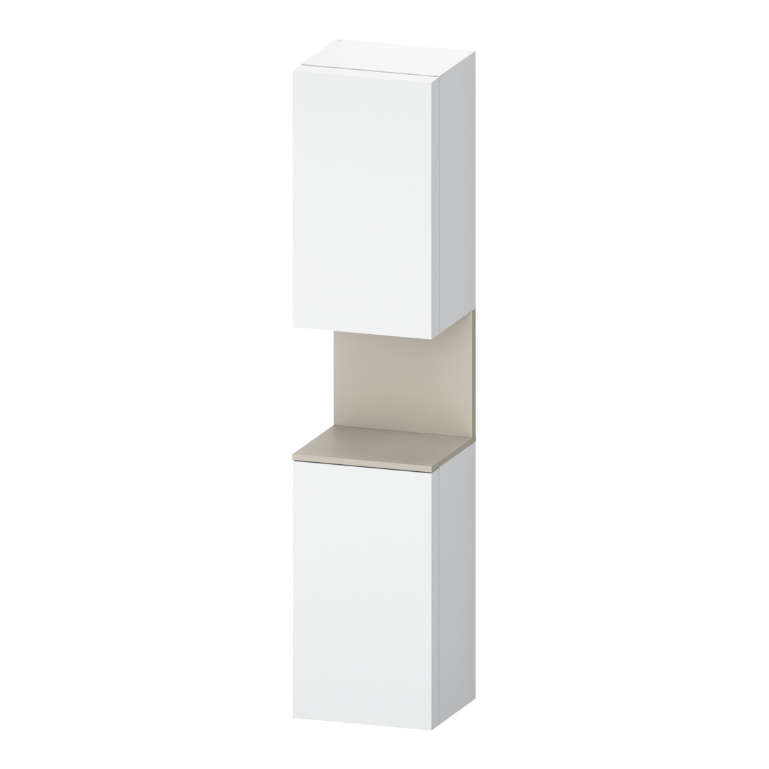 Duravit Hochschrank Qatego 40x36x1760cm, 2 T, An li, Tau matt/we ma