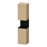 Duravit Hochschrank Qatego 40x36x1760cm, 2 T, An r, E schwarz/E Nat