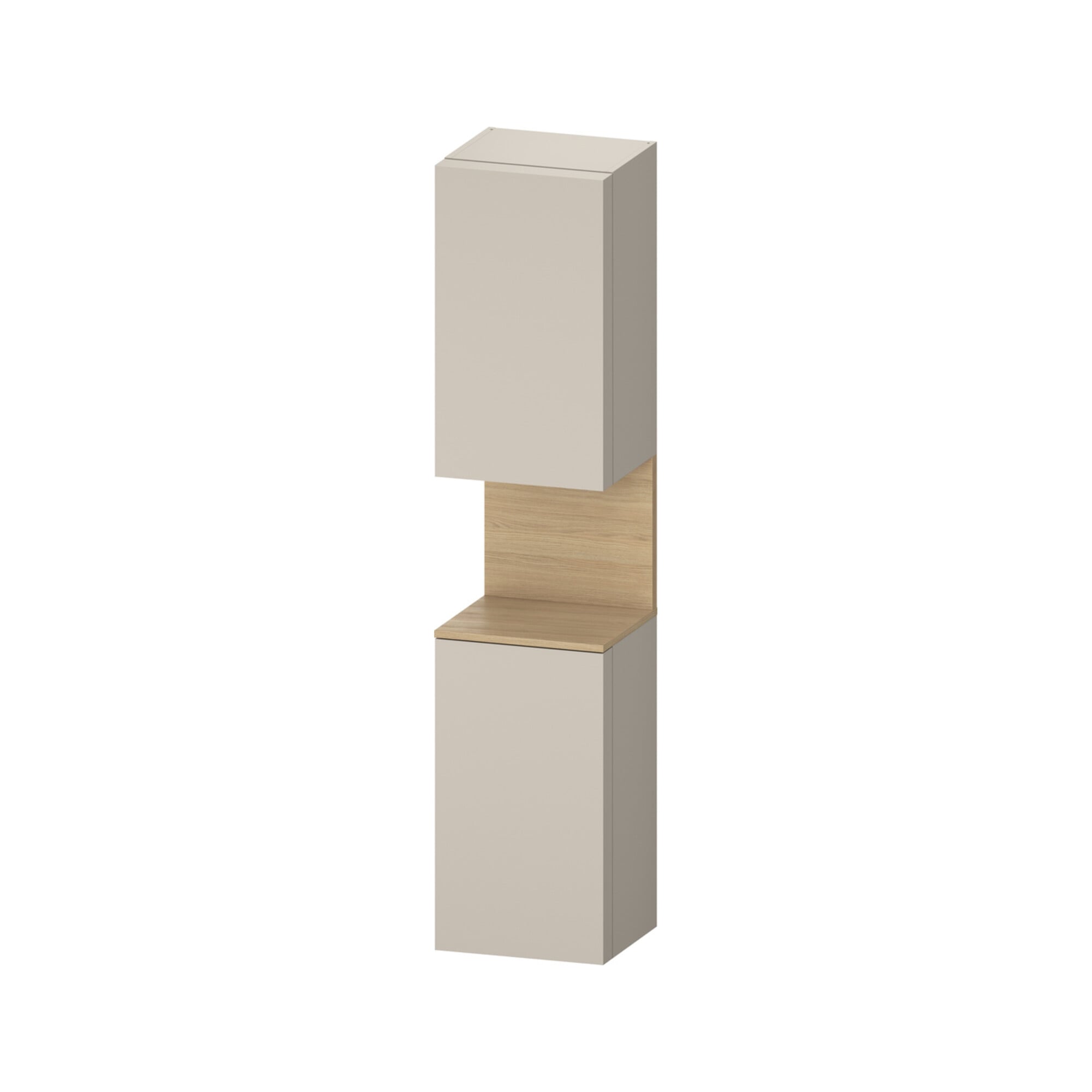 Duravit Hochschrank Qatego 40x36x1760cm, 2 T, An r, Ei nat/taupe ma