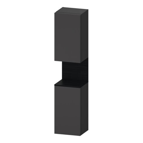 Duravit Hochschrank Qatego 40x36x1760cm, 2 T, An r, Ei schw/grap ma