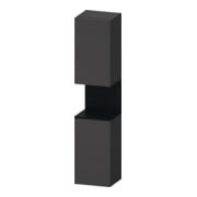 Duravit Hochschrank Qatego 40x36x1760cm, 2 T, An r, Ei schw/grap ma