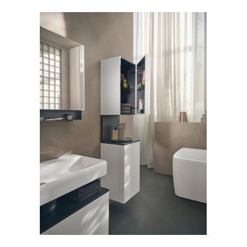 Duravit Hochschrank Qatego 40x36x1760cm, 2 T, An r, gra matt/we ma