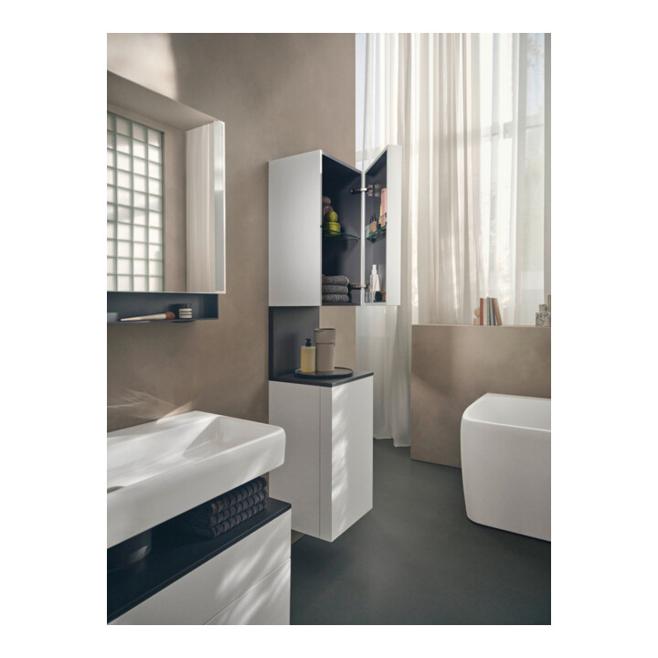 Duravit Hochschrank Qatego 40x36x1760cm, 2 T, An r, gra matt/we ma