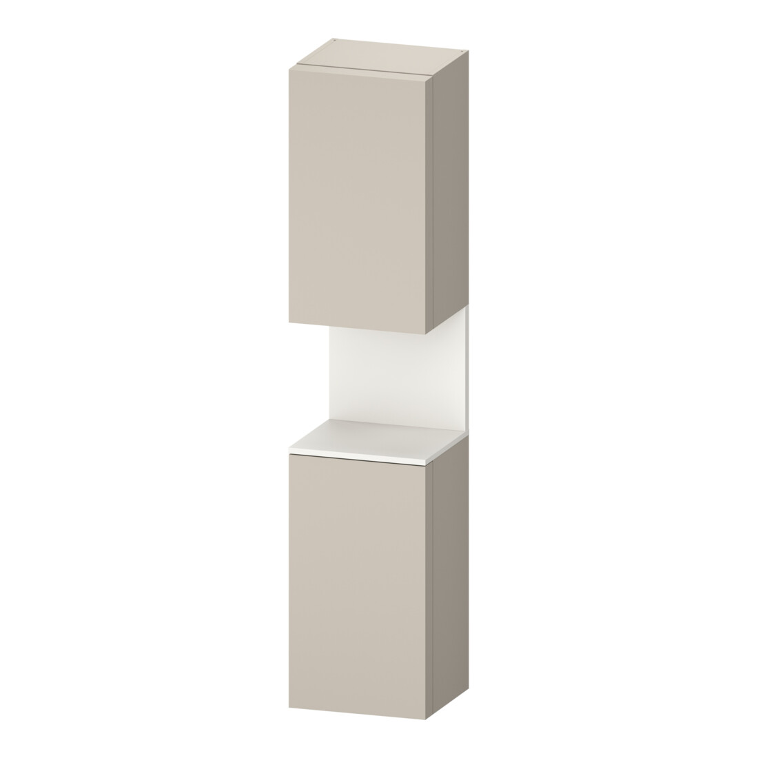 Duravit Hochschrank Qatego 40x36x1760cm, 2 T, An r, w matt/taupe ma