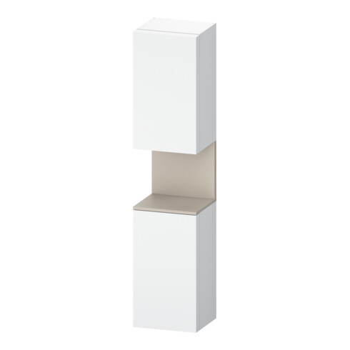 Duravit Hochschrank Qatego 40x36x1760cm, 2 T, An re, Tau matt/we ma