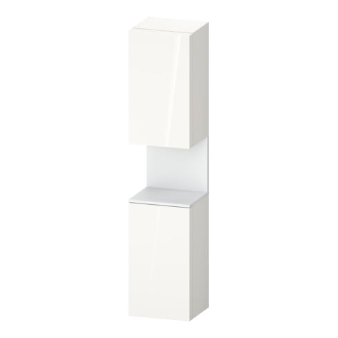 Duravit Hochschrank Qatego 40x36x1760cm, 2 T, An re, we matt/we hgl