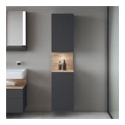 Duravit Hochschrank Qatego 40x36x1760cm, 2 T, B, An l, E Ma/Gra ma-5