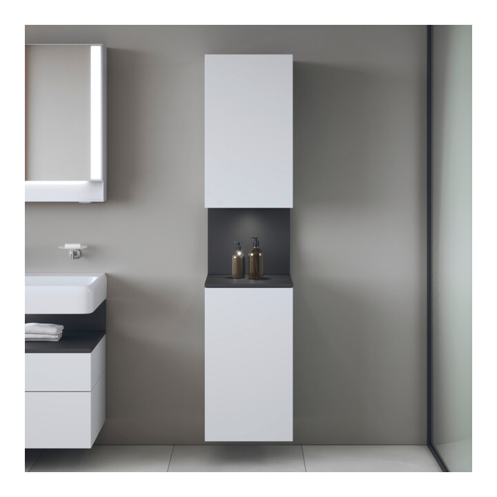 Duravit Hochschrank Qatego 40x36x1760cm, 2 T, B, An l, gra m/we ma