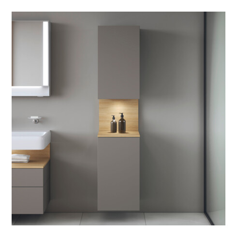 Duravit Hochschrank Qatego 40x36x1760cm, 2 T, B, An li, Ei nat/b ma
