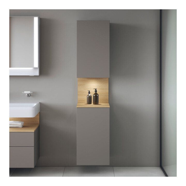 Duravit Hochschrank Qatego 40x36x1760cm, 2 T, B, An li, Ei nat/b ma