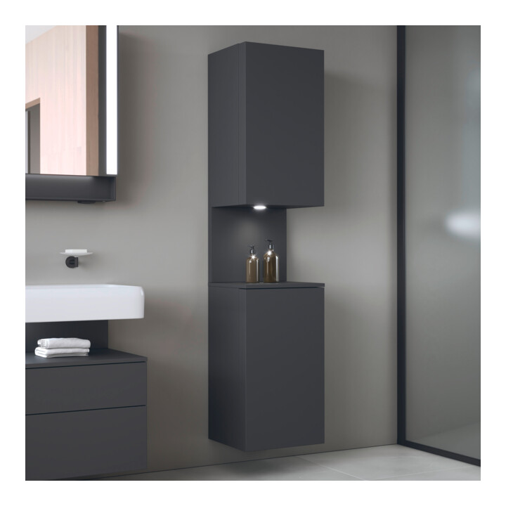 Duravit Hochschrank Qatego 40x36x1760cm, 2 T, B, An li, graph ma