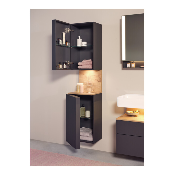 Duravit Hochschrank Qatego 40x36x1760cm, 2 T, B, An r, E Ma/Gra m