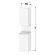 Duravit Hochschrank Qatego 40x36x1760cm, 2 T, B, An r, E Na/E marm.-3