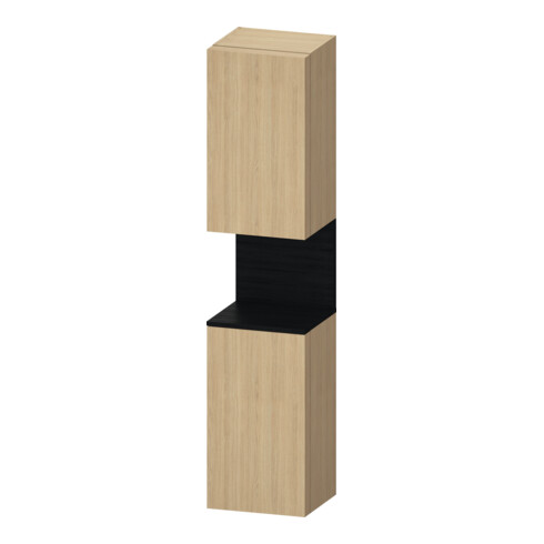 Duravit Hochschrank Qatego 40x36x1760cm, 2 T, B, An r, E sw/E Nat