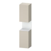 Duravit Hochschrank Qatego 40x36x1760cm, 2 T, B, An r, w m/tau matt