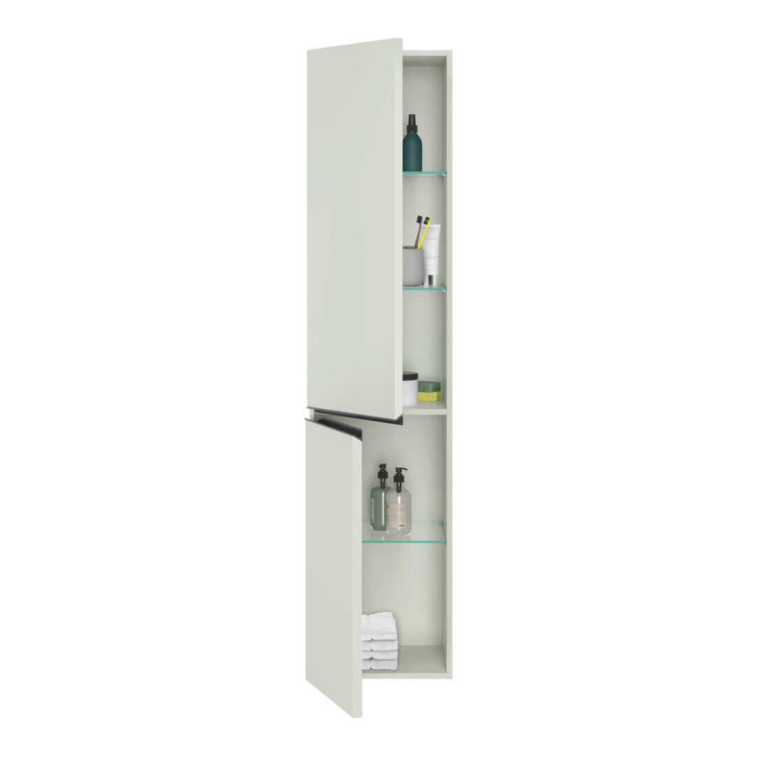 Duravit Hochschrank wandhängend Sivida 40x177x37,4cm, 3 Böd., G sw, li, grün ma