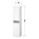 Duravit Hochschrank Zencha 40x36x176cm, 2 T, An l, E schw/grap matt
