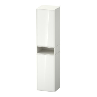 Duravit Hochschrank Zencha 40x36x176cm, 2 T, An li, Gl. we/we matt